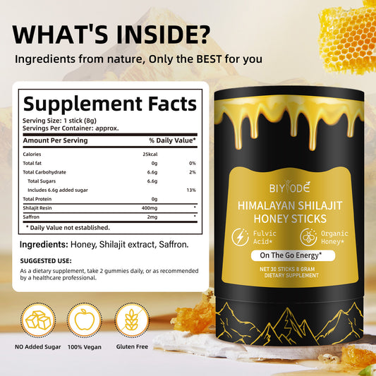 Natural Shilajit Honey Sticks