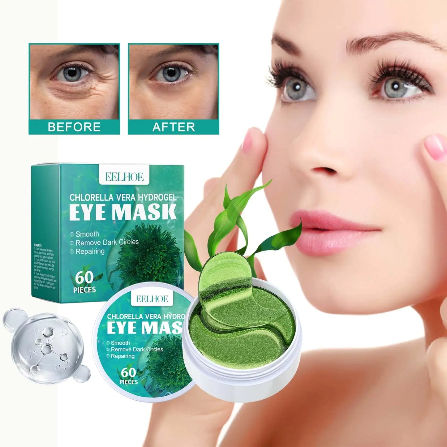 Chlorella & Aloe Vera Refreshing Eye Patches