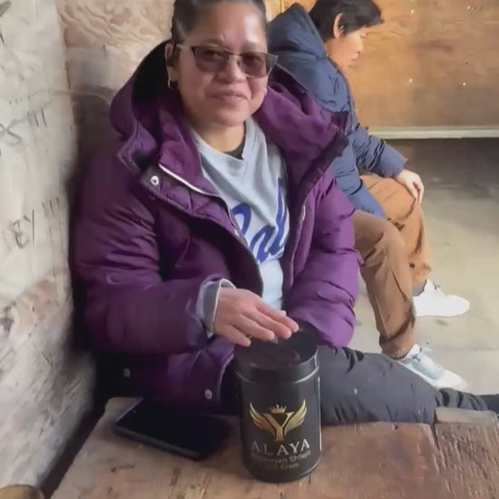 Real footage from Alaska showing the authentic use of Alaya Shilajit as a natural energy supplement in extreme conditions.